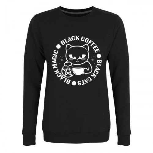 Don't Wait versatile gym hoodieGrindstore Womens/Ladies Black Cats Black Magic Black Coffee Jumper Don't Wait versatile gym hoodieGrindstore Womens/Ladies Black Cats Black Magic Black Coffee Jumper