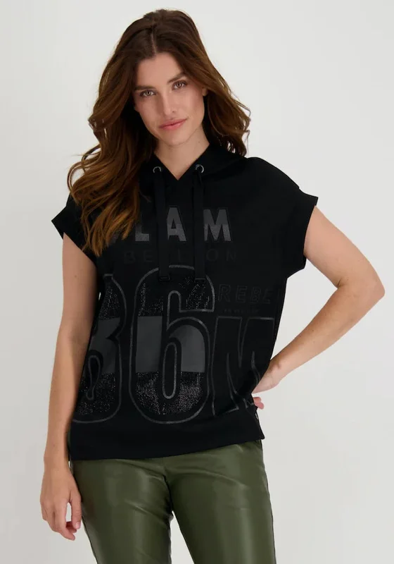 Lowest Price oversized hooded sweatshirtMonari Sleeveless Rhinestone Hoodie, Black