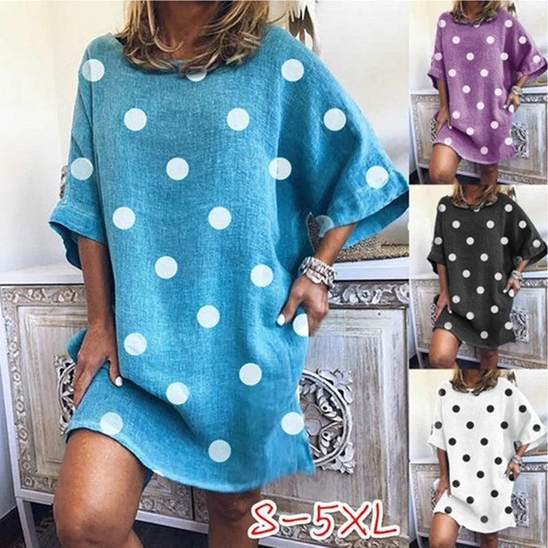 Daily Specials luxury dressluxury dressRound neck loose short sleeve dress
