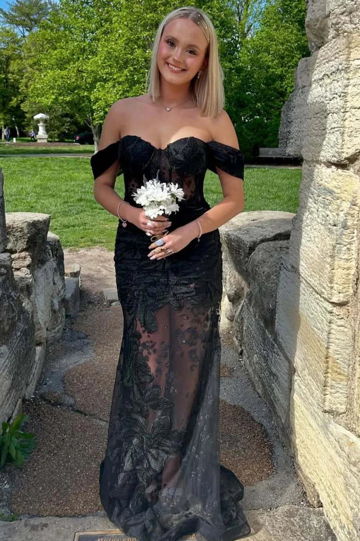 Sale Event trendy bodycon dresstrendy bodycon dressBlack Lace Off-Shoulder Sleeveless Prom Dress Sale Event trendy bodycon dresstrendy bodycon dressBlack Lace Off-Shoulder Sleeveless Prom Dress