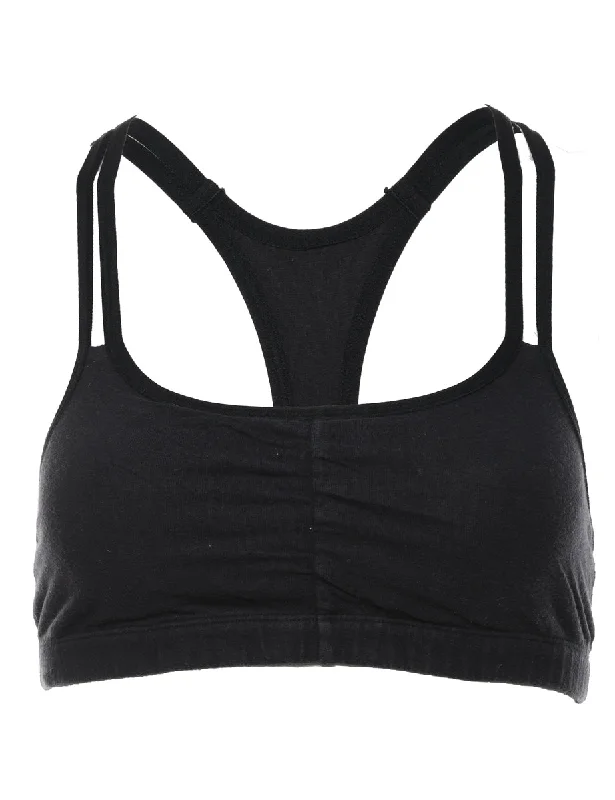 Online Only high-fashion coatBlack Sports Bra - S