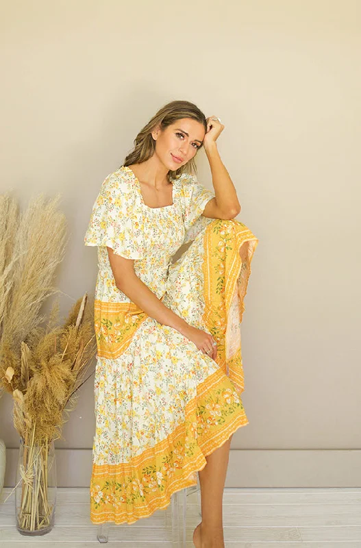 The Best Prices Leilani Buttercup Floral Smocked Dress - DM Exclusive - Restocked