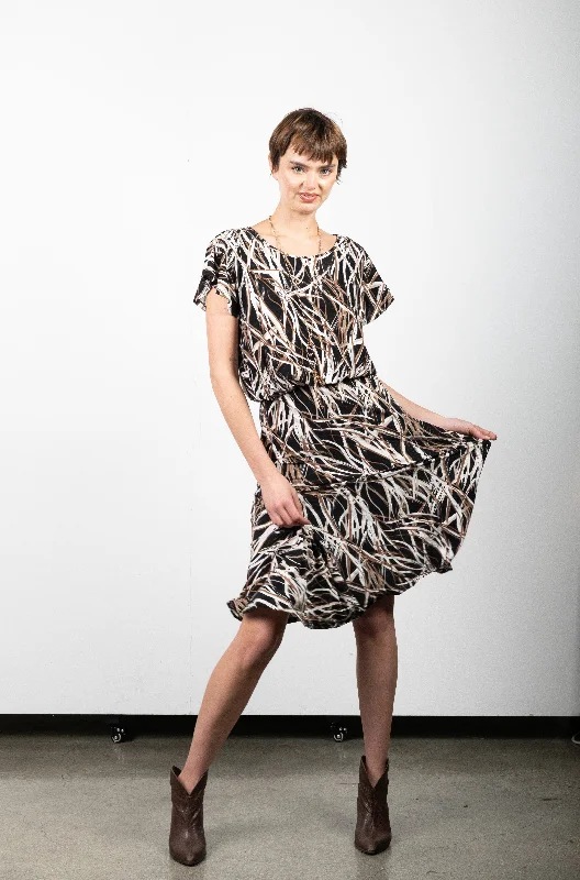 Reduced Prices chic dresschic dressSS CASCADE BLUSON MERMAID GODET DRESS - D3160-A0592-0