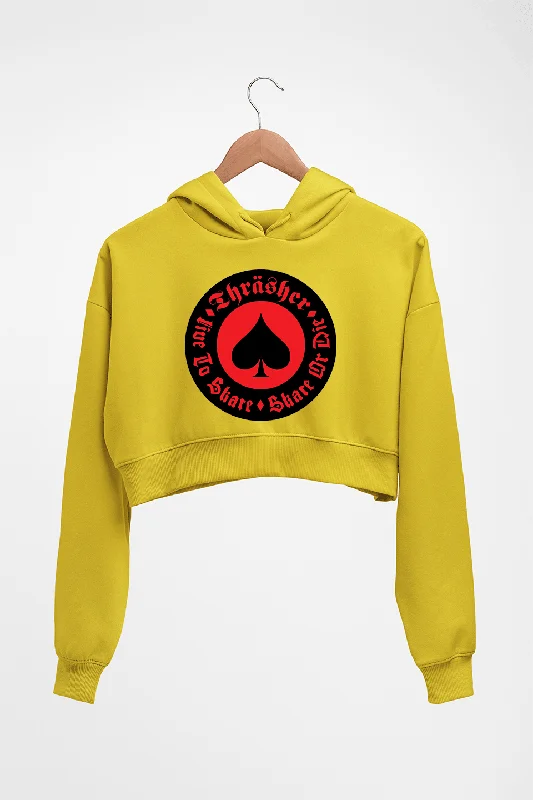 Fantastic Offers chic workout hoodieThrasher Crop HOODIE FOR WOMEN