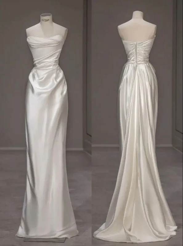 Stock Clearance long sleeve dresslong sleeve dressWedding Dress Boho Sleeveless Mermaid Beach Princess Party Dress Y4610