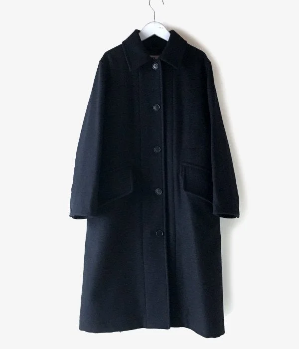 Discount Days sleek and warm coatMHL./BASIC WOOL MELTON COAT WOMENS (NAVY)