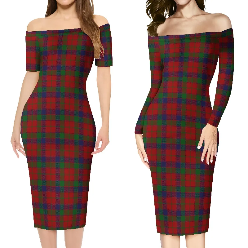 Discount Deals Robertson Tartan Off Shoulder Lady Dress
