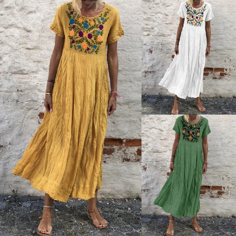 Hurry In satin midi dresssatin midi dressWomen's boho long skirt sleeveless loose dress