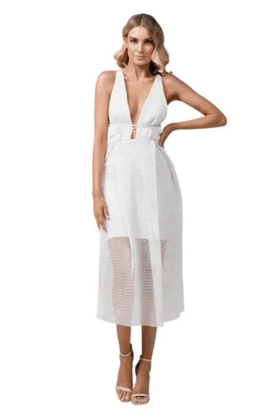 Steals and Deals party-ready dressparty-ready dressBUY IT NATALIE ROLT Holey Moley Dress (White)