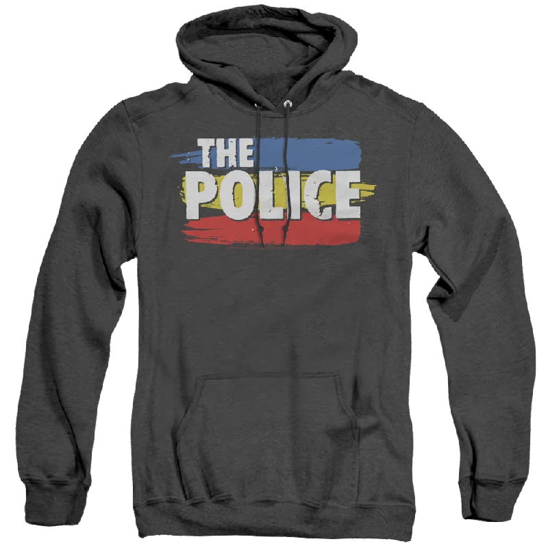 Deal Dash high-fashion hoodieThe Police Three Stripes Logo - Heather Pullover Hoodie