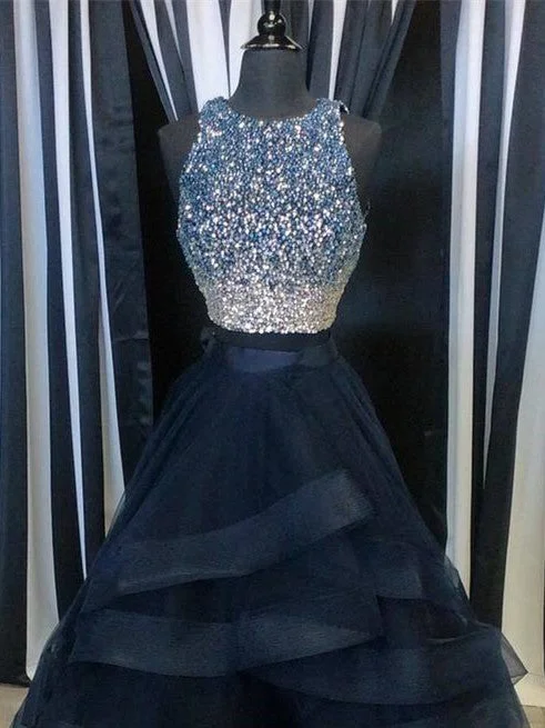 Clearance Sale Two Pieces Prom Dresses Sexy Ball Gown Long Prom Dress/Evening Dress JKS102