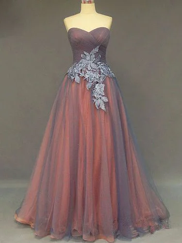 While Supplies Last Chic Sweetheart Prom Dresses Sexy Appliques Long Prom Dress/Evening Dress JKL119