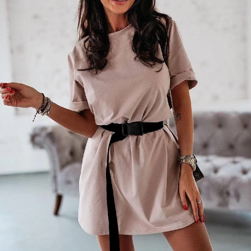 Referral Discount vintage-inspired dressvintage-inspired dressCasual solid color fashion dress