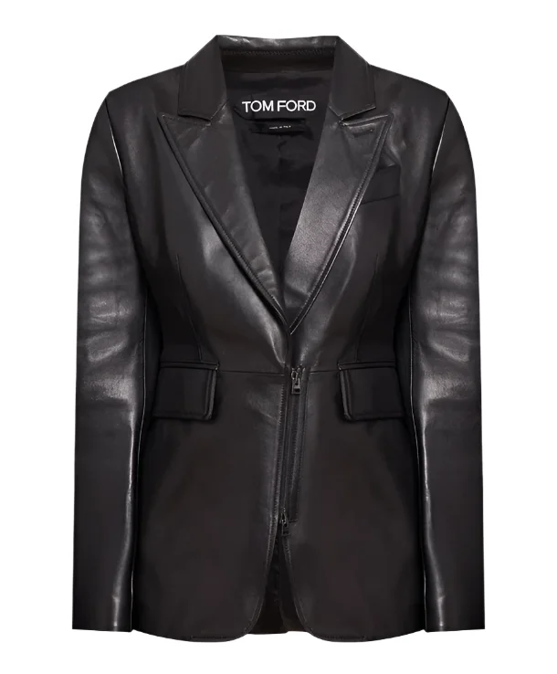 Discount Deals cold weather jacketTom Ford Womens Leather Jacket In Black