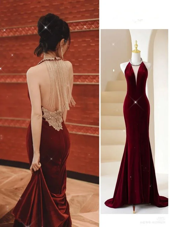 TIME-Limited Offer casual midi dresscasual midi dressBurgundy Mermaid Long Prom Dress Chic Burgundy Evening Dress With Back Tassel Y383 TIME-Limited Offer casual midi dresscasual midi dressBurgundy Mermaid Long Prom Dress Chic Burgundy Evening Dress With Back Tassel Y383