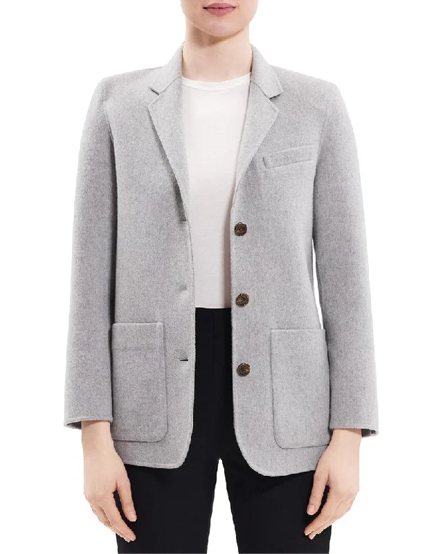 Special Price lightweight outerwearTheory Elbow Patch Wool & Cashmere-Blend Blazer