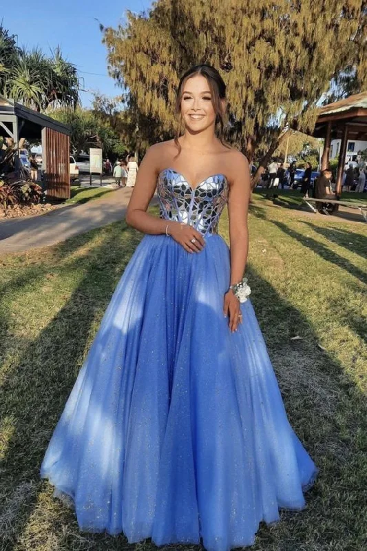 Limited Quantity trendy bodycon dresstrendy bodycon dressBlue Tulle Sequins Long Prom Dresses, A-Line Strapless Evening Dresses Y944 Limited Quantity trendy bodycon dresstrendy bodycon dressBlue Tulle Sequins Long Prom Dresses, A-Line Strapless Evening Dresses Y944