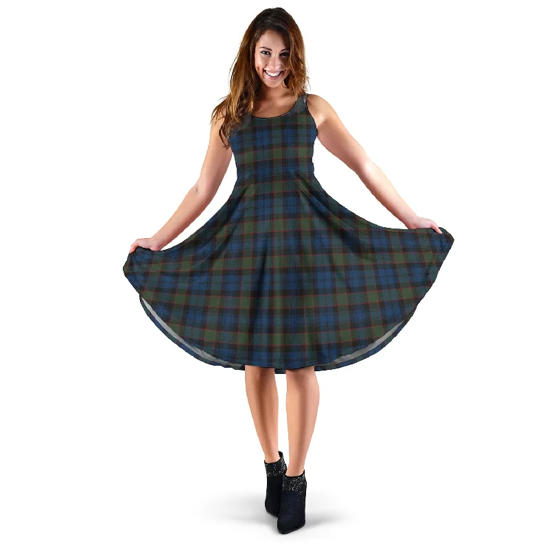 Special Discount Riddoch Tartan Sleeveless Midi Womens Dress