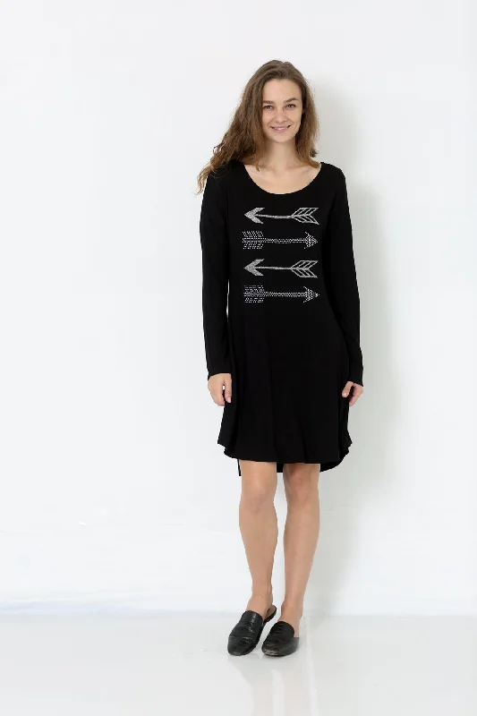 Bargain Bin fitted dressfitted dressLS HOTFIX HILO RS ALINE DRESS W/PKTS - D2647-J293