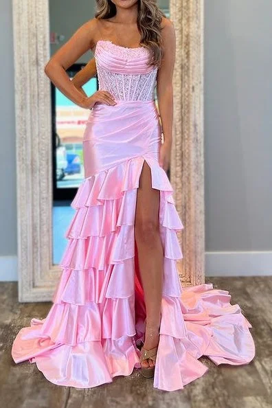 Savings Bonanza printed dressprinted dressBateau Strapless Appliques Tiered Formal Party Dress Savings Bonanza printed dressprinted dressBateau Strapless Appliques Tiered Formal Party Dress