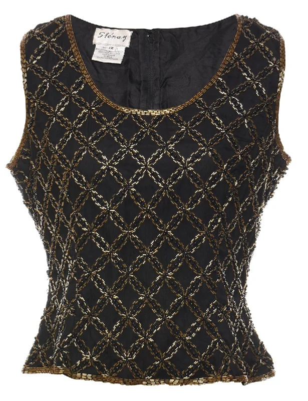 Limited Availability padded coatBeaded Evening Top - M