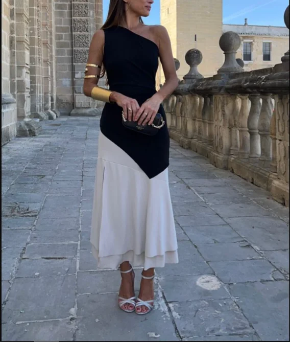 Shop and Save bodycon dressbodycon dressnew fashion one shoulder sleeveless elegant prom dresses for women Y5079