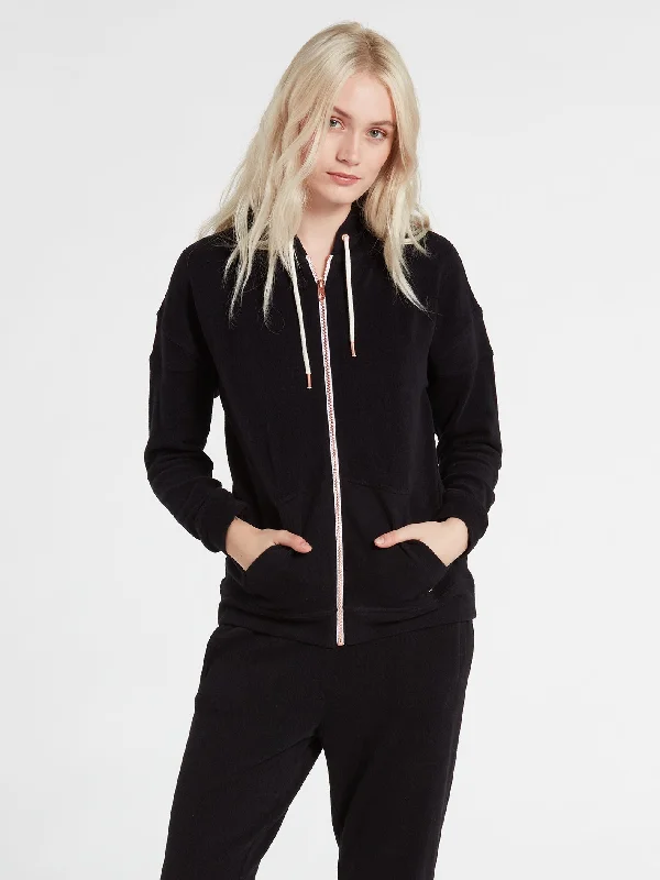 Value Deals breathable workout hoodieLived In Lounge Zip Hoodie - Black