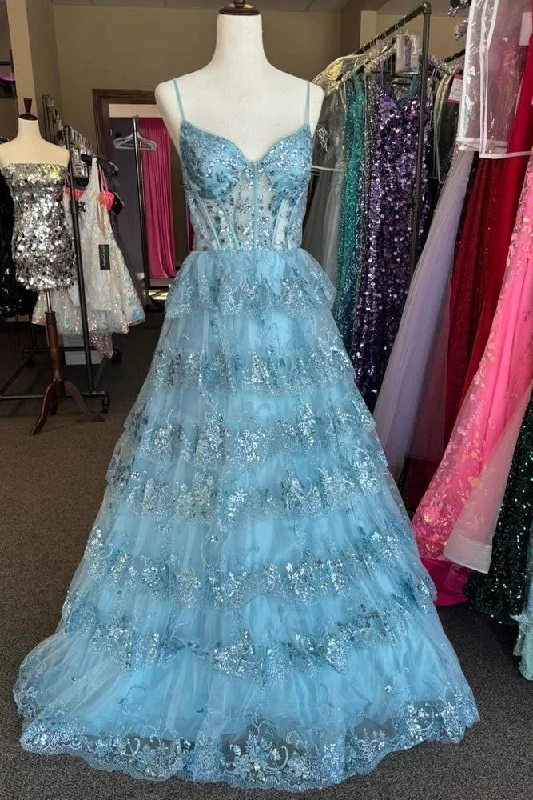 Special Discount modern dressmodern dressSweetheart Spaghetti Straps A-Line Tiered Prom Dress Special Discount modern dressmodern dressSweetheart Spaghetti Straps A-Line Tiered Prom Dress