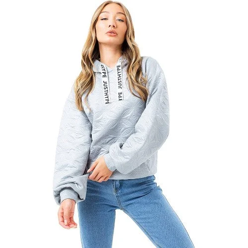 Big Discounts smooth fit athletic sweatshirtHype Womens/Ladies Quilted Draped Sleeve Pullover Hoodie Big Discounts smooth fit athletic sweatshirtHype Womens/Ladies Quilted Draped Sleeve Pullover Hoodie