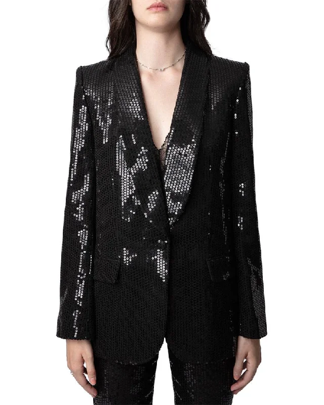 Year-End Sale classic zip-up coatZadig & Voltaire Vive Sequins Blazer