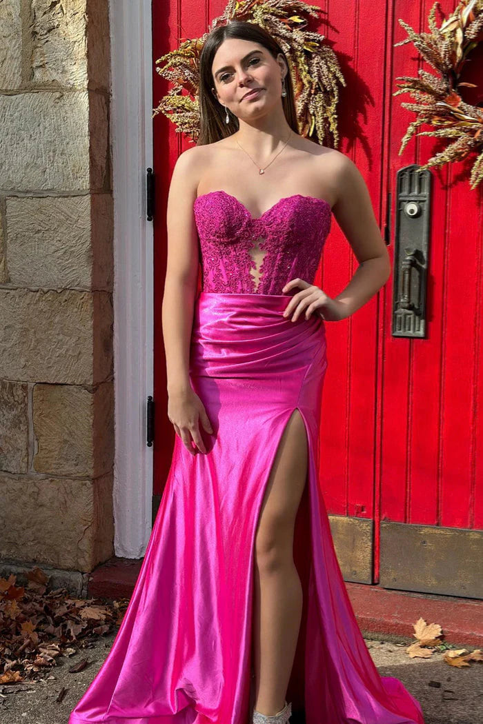 Lowest Prices comfy dresscomfy dressTwo Tone Sweetheart Strapless Mermaid Prom Dress With Slit Lowest Prices comfy dresscomfy dressTwo Tone Sweetheart Strapless Mermaid Prom Dress With Slit