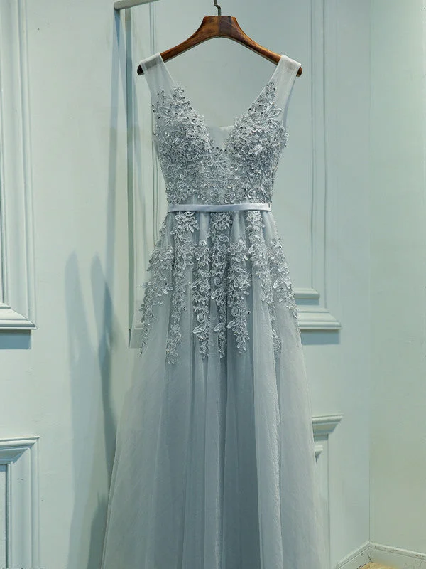 Super Savings Prom Dresses A-line Appliques Floor-length Prom Dress/Evening Dress #JKL002