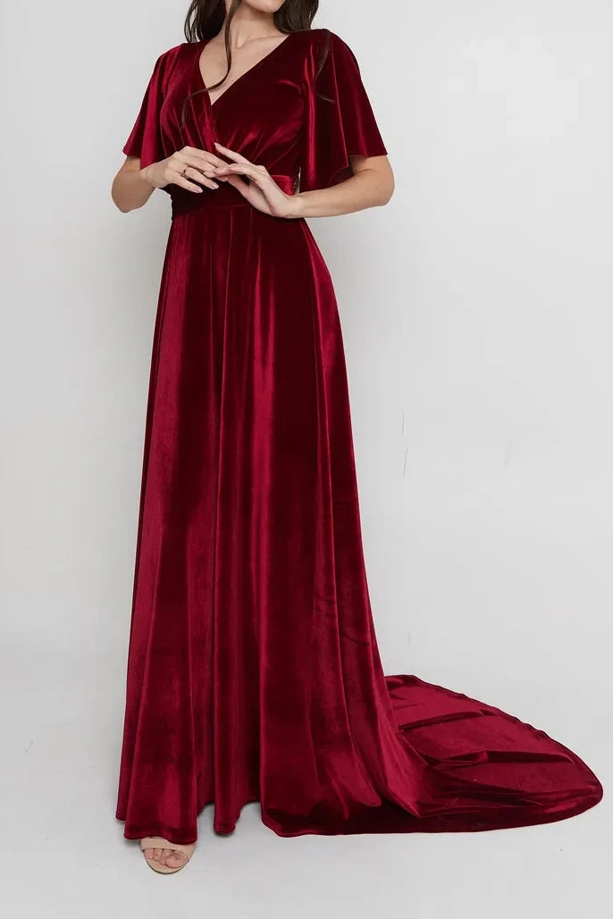 Midnight Sale t-shirt dresst-shirt dressV-Neck Short Sleeves Velvet A-Line Lace Appliques Long Dress Midnight Sale t-shirt dresst-shirt dressV-Neck Short Sleeves Velvet A-Line Lace Appliques Long Dress