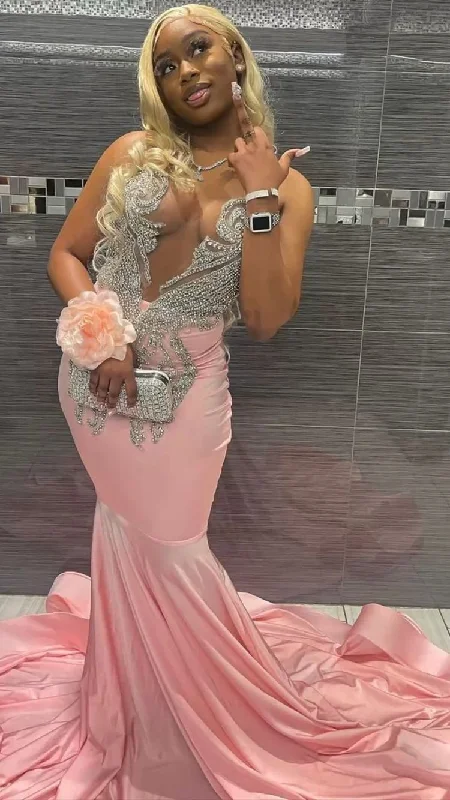Price Blitz vintage dressvintage dressElegant Deep V Neck Mermaid Evening Dress, Pink Prom Dress For Black Girls Y797 Price Blitz vintage dressvintage dressElegant Deep V Neck Mermaid Evening Dress, Pink Prom Dress For Black Girls Y797