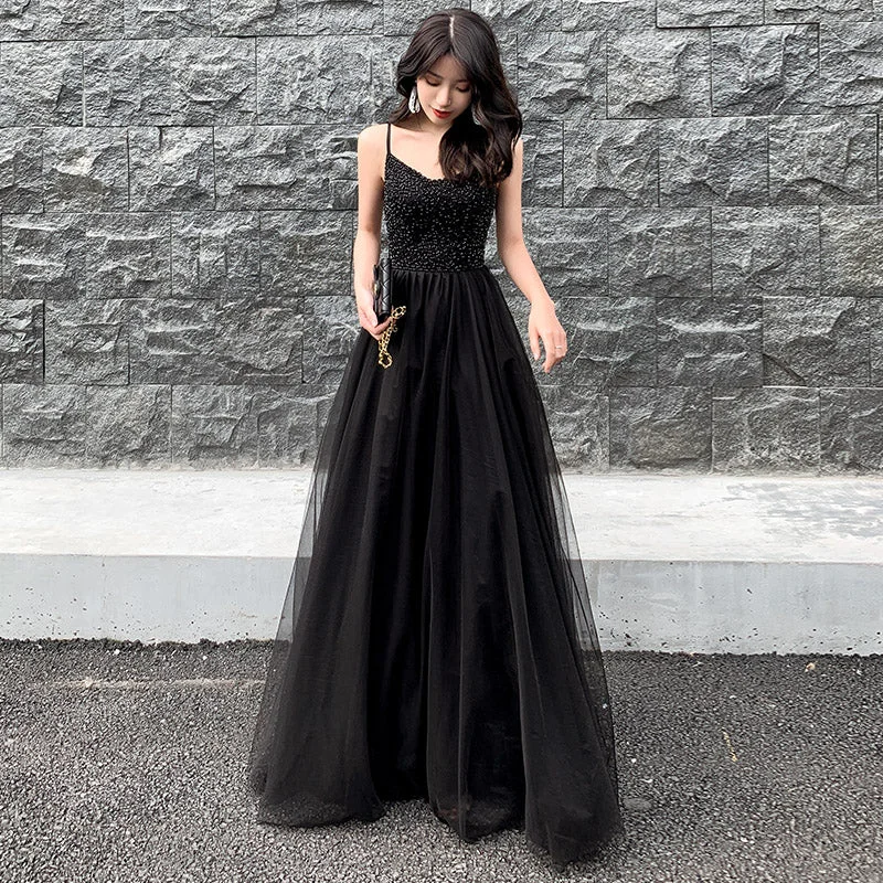 Lowest Price chic wrap dresschic wrap dressBlack tulle beads long prom dress, black evening dress Y1134 Lowest Price chic wrap dresschic wrap dressBlack tulle beads long prom dress, black evening dress Y1134
