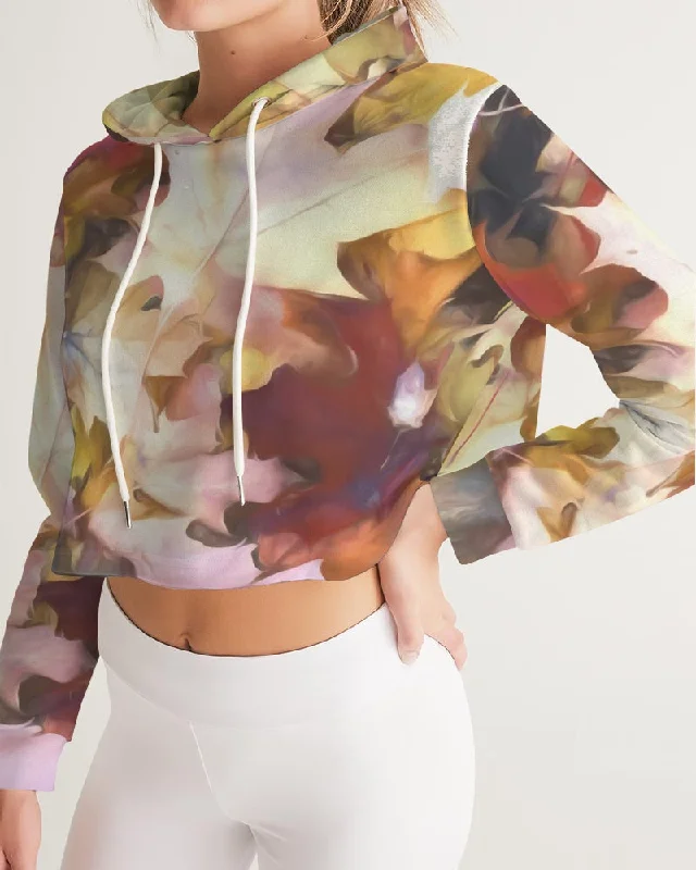 Weekend Deal urban street hoodieFall Leaves Bright Women's Cropped Hoodie