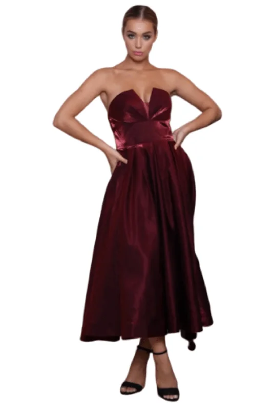 Huge Discounts ruched dressruched dressTINAHOLY Madame Dress TA625 (Berry Red)- RRP $380