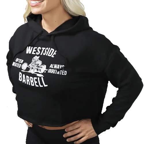 Best Bargains lightweight hoodieWSBB Women's Club Cropped Hoodie Black