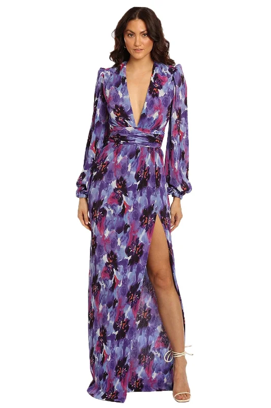 Can't Miss ruched dressruched dressREBECCA VALLANCE Purple Rain Gown - RRP $999