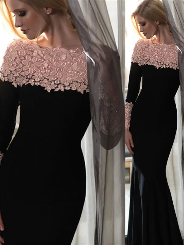 Stock Up and Save Trumpet/Mermaid Bateau Floor-length Chiffon Prom Dress/Evening Dress #MK0998