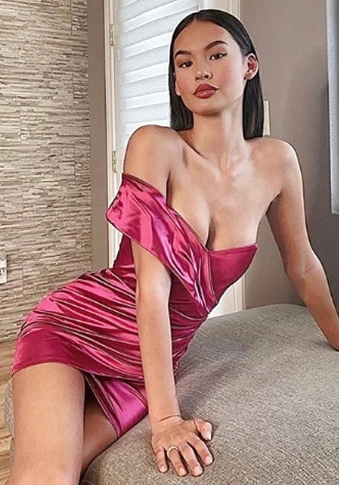 Inventory Reduction boho dressboho dressPink Satin Wrap Dress