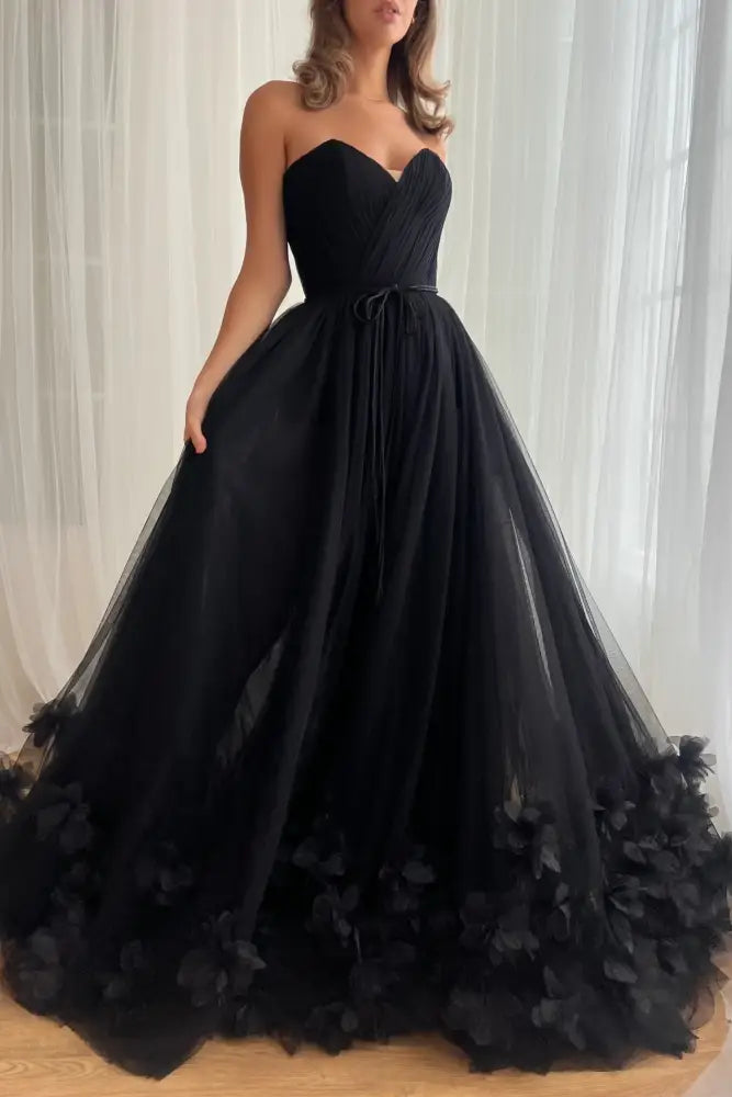 Special Buy winter dresswinter dressTulle A-Line Sweetheart Strapless Florals Appliques Party Dress Special Buy winter dresswinter dressTulle A-Line Sweetheart Strapless Florals Appliques Party Dress