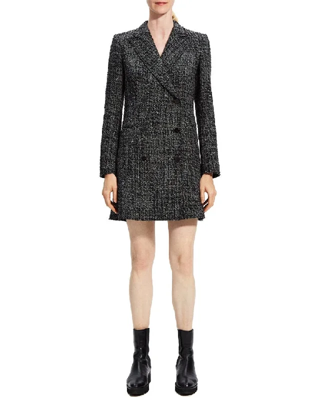Price Rollback wool coatTheory Double-Breasted Wool-Blend Blazer