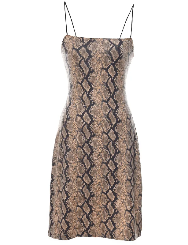Clearance Items fitted trench coatSnakeskin Print Dress - M